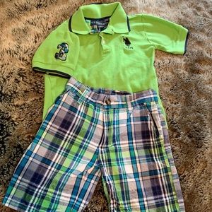 U.S. POLO ASSN. Toddler polo shirt/shorts set